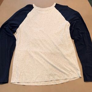 lululemon athletica Gray and Navy Long Sleeve Tee